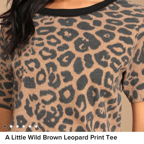 Lulus animal print crop tee - Picture 1 of 4